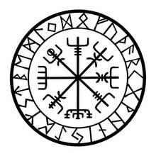 Originality Compass Rune Vinyl Car-styling Decal Motorcycle Car Sticker Waterproof Windshield Car Window Car Styling Decal 2024 - buy cheap