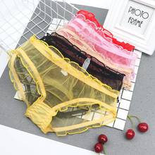 1PC Sexy Women G-string Thongs Lace Sheer Low Waist Underwear Soft Lingerie Briefs Seamless Panties Perspective Briefs 2024 - buy cheap