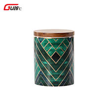 Nordic Luxury Ceramic Storage Tank Sealed Coffee Storage Bottle With Wood Lid Spice Jar Container Tea Pot Grain Organizer 2024 - buy cheap