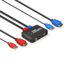 Luxlab comutador kvm hdmi, comutador em um mouse de alta definição e teclado, porta 4k 2024 - compre barato