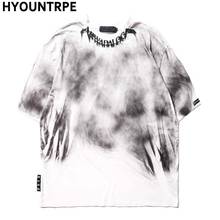 Mens Streetwear Hip Hop Distressed Graffiti T Shirt Short Sleeve Harajuku Tshirt Oversized Loose T-shirt Cotton Causal Tops Tees 2024 - buy cheap