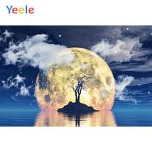 Yeele Halloween Photocall Moon Sea Isolated island Photography Backdrops Personalized Photographic Backgrounds For Photo Studio 2024 - buy cheap