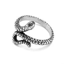 Модное изысканное кольцо в виде змеи, ювелирные изделия из нержавеющей стали, животное, змея, байкерское кольцо для мужчин и женщин, подарок для девочек, оптовая продажа SWR0986A 2024 - купить недорого