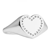 Anel de prata esterlina 925 autêntica, sinete com anéis cz claros para mulheres, presente de casamento, joias finas, frete grátis 2024 - compre barato