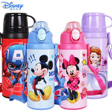 500ML Baby Thermos Water Bottle Cup Insulated with 2 Lids Mickey Minnie Kids School Kettle Stainless Steel Straw Thermal Cup 2024 - buy cheap