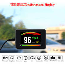 OBDSPACE-pantalla HUD de diagnóstico P16 para coche, indicador Digital de temperatura del agua, voltios, consumo de combustible, indicador de velocidad 2024 - compra barato