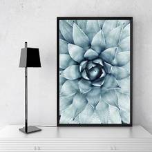 Pintura en lienzo de plantas suculentas naturales, arte de pared abstracto, imagen de vida tranquila, carteles, impresiones para decoración de sala de estar y dormitorio 2024 - compra barato