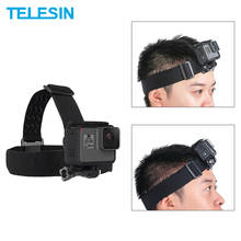 TELESIN-correa de la cabeza para GoPro Hero 9, 8, 7, 6, 5, 4, 3, SJCAM, DJI Osmo Action, cinta para la cabeza, accesorios deportivos para cámara de acción 2024 - compra barato