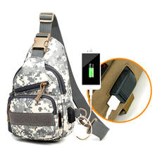 Bolso de hombro militar táctico del ejército para hombre, bandolera cruzada con USB, mochila de viaje para acampar, senderismo y caza, 600D 2024 - compra barato