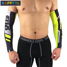 HAPPTYL 1 par de mangas de Sol de refrigeración protección UV bloqueador solar tatuaje para brazo fundas de cubierta hombres mujeres ciclismo conducir Golf Running 2024 - compra barato