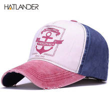 HATLANDER Fashion 5panels washed cotton baseball caps vintage dad hat for men women snapback cap hip hop fitted sports hats cap 2024 - buy cheap
