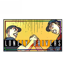 SZWL Funny Lonely Drivers (Initial-D) Slap Sticker Cartoon Car Styling Auto Window Bumper Decal Waterproof Car Stickers,13cm*7cm 2024 - buy cheap