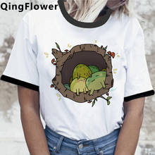Camiseta frog top feminina, camiseta branca, estampa gráfica, vintage, 2021 2024 - compre barato