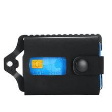 Carteira de couro masculina multifuncional, carteira de metal para guardar cartão de crédito, porta-cartões para id e banco, abridor de garrafas 2024 - compre barato