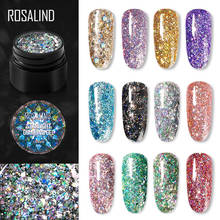 Гель-лак ROSALIND полуперманентный для ногтей, блестящие краски, верхнее и Базовое покрытие, Типсы для дизайна ногтей, набор для маникюра 2024 - купить недорого