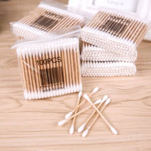 Natrual 1000pcs Double Head Cotton Swab Women Makeup Cotton Buds Tip Wood Sticks Nose Ears Cleaning Health Care Tools 2024 - buy cheap