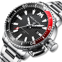 Relógio masculino impermeável e esportivo, relógio de pulso megalith com pulseira de aço inoxidável e quartzo 8214 2024 - compre barato