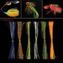 1 Bundles Mixed Color 13cm Silicone Skirts for Spinnerbait Buzz Bait Rubber Jig Lure Squid Skirts Fly Tying Material 2024 - buy cheap