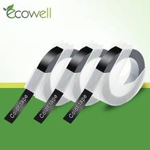 Ecowell fita de etiquetas de gravação 3d compatível para dymo 1610 12965 impressora de etiquetas manual para motex e101 fabricante de etiquetas 1610 1540 2024 - compre barato