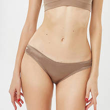 Calcinha tanga feminina de seda natural, lingerie sexy em forma de t 2024 - compre barato