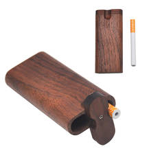 Natural Handmade Wooden Pipe Walnut Color Storage and Smoking Set Two-in-One Portable Set Box Smoking Hand Pipe Storage Box 2024 - buy cheap