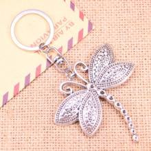 New Fashion Keychain 60x58mm dragonfly Pendants DIY Men Jewelry Car Key Chain Ring Holder Souvenir For Gift 2024 - buy cheap