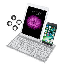 SeenDa-teclado compacto con Bluetooth para tabletas, dispositivo inalámbrico recargable, multisistema, con clic silencioso 2024 - compra barato