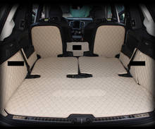 for volvo xc90 wearable waterproof leather car trunk mat cargo liner 2015 2016 2017 2018 2019 carpet rug accessories 2024 - buy cheap