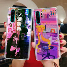 Anime vaporwave glitch silicone quente caso do telefone para huawei honra 10 9 20 lite y5 y6 y7 y9 9x 8x 8s 8a 7x 7a 7s pro + 10i20i coque 2024 - compre barato
