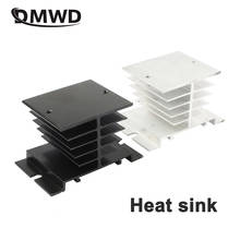 1pc Single Phase Solid State Relay SSR Aluminum Heat Sink Dissipation Radiator Newest suitable for 10A-40A relay black 2024 - buy cheap