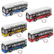 5pcs Model Diecast Bus 1:87 Lighted Cars 12V TT HO Scale Alloy Model Bus Express EBS10003 2024 - buy cheap