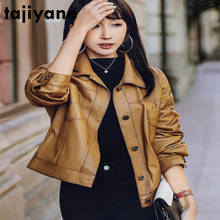 Tajeyane-chaqueta de cuero para mujer, abrigos y chaquetas cortas para motocicleta, abrigo de piel de oveja, 2020 ss905 _ 329wpy534 2024 - compra barato