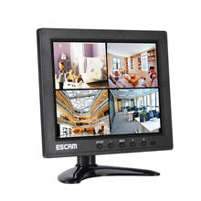 Escam t08-monitor lcd 1024x768, 8 polegadas, tft, novo modelo, com vga, hdmi, compatível com av, bnc, usb, pc, cctv, câmera de segurança 2024 - compre barato