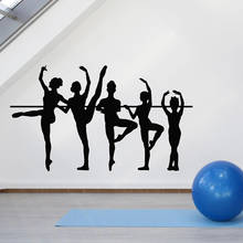 Ballerina Wall Decal Silhouette Ballet School Studio Artist Dancer Theater Interior Decor Dance Room Vinyl Stickers Mural S1463 2024 - buy cheap