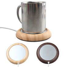 Calentador portátil de tazas de grano de madera, almohadilla térmica para bebidas, con carga USB, mantiene la bebida caliente 2024 - compra barato