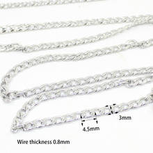 Stainless Steel 304 Chains 1 Meter Gold/Silver/Rose Gold  NK Chain  hip-hop Personality Bracelet  DIY Jewelry Necklace Making 2024 - buy cheap