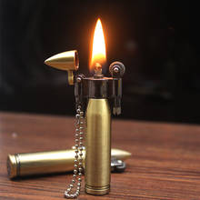 Retro Bullet Flint Free Fire Lighter Torch Grinding Wheel Oil Keychain Lighter New Metal Cigar Cigarette Lighter Gadget For Man 2024 - buy cheap