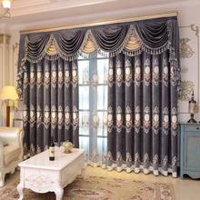 European luxury cloth embroidery curtain sitting room the bedroom curtains shading and heat insulation 2024 - buy cheap