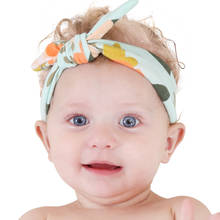 24PCS Baby Girl headband For Children Girl Baby Hair Accessories Cotton Rabbit Ear Elastic Hair Bands headwear Turban Bowknot 2024 - buy cheap