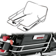 Soporte de barra de protección para alforja de motocicleta, compatible con Harley Touring Electra Glide Road King, FLHT, FLHR 1997, 1998, 1999, 2000, 2001-2008 2024 - compra barato