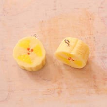 5PCS Resin Simulated banana Charms Jewelry Necklace Pendant Keychain Charms For Earring DIY Bracelet Jewelry Accessory 2024 - buy cheap