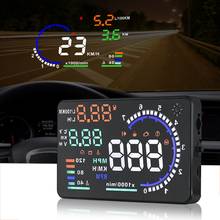 Sistema de alarma de velocidad nocturna, detector de velocidad de coche AHS, pantalla frontal de 5,5 pulgadas, HUD OBD II, A8 2024 - compra barato