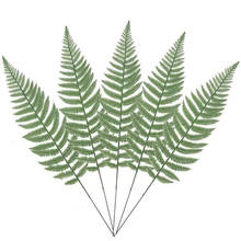 10 Large Plastic Artificial Green Loose Tail Leaf Tropical Palm Foliage Leaves Branch Plant Party Wedding Home Garden Decoration 2024 - buy cheap