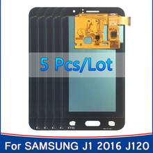 5 шт./лот, оригинальный дисплей SUPER AMOLED для Samsung Galaxy J1 2016 J120 LCD J120F J120H, сенсорный дигитайзер для samsung J120 lcd 2024 - купить недорого
