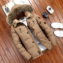Down Jackets Mens Winter Jacket Men Fashion Thick Warm Parkas Fur 90% White Duck Down Coats Casual Male Waterproof Down Jackets 2024 - buy cheap