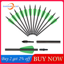 6/12/24pcs Hunting Archery Arrows 7.5/15inch Crossbow Carbon Arrow Bolts 2" Vanes Feather For Outdoor Archery Shooting Hunting 2024 - buy cheap