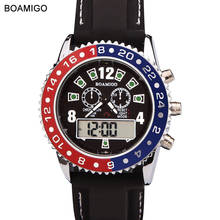BOAMIGO-reloj deportivo de moda para hombre, cronógrafo de cuarzo analógico, Digital, militar, LED, luminoso, 2020 2024 - compra barato