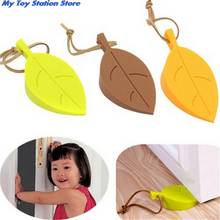 1PCS 3 Colors Home decoration Cute Cartoon Leaf Style door stopper Silicon Doorstop safety for baby 2024 - buy cheap