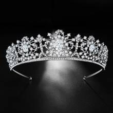 TIARA nupcial de reina de cristal de lujo, coronas, diadema barroca para desfile, joyería de princesa de diamantes de imitación, accesorios para el cabello de boda 2024 - compra barato