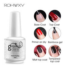 ROHWXY-esmalte de Gel de uñas UV, Base y capa superior, transparente, imprimación, manicura artística, 15ml 2024 - compra barato